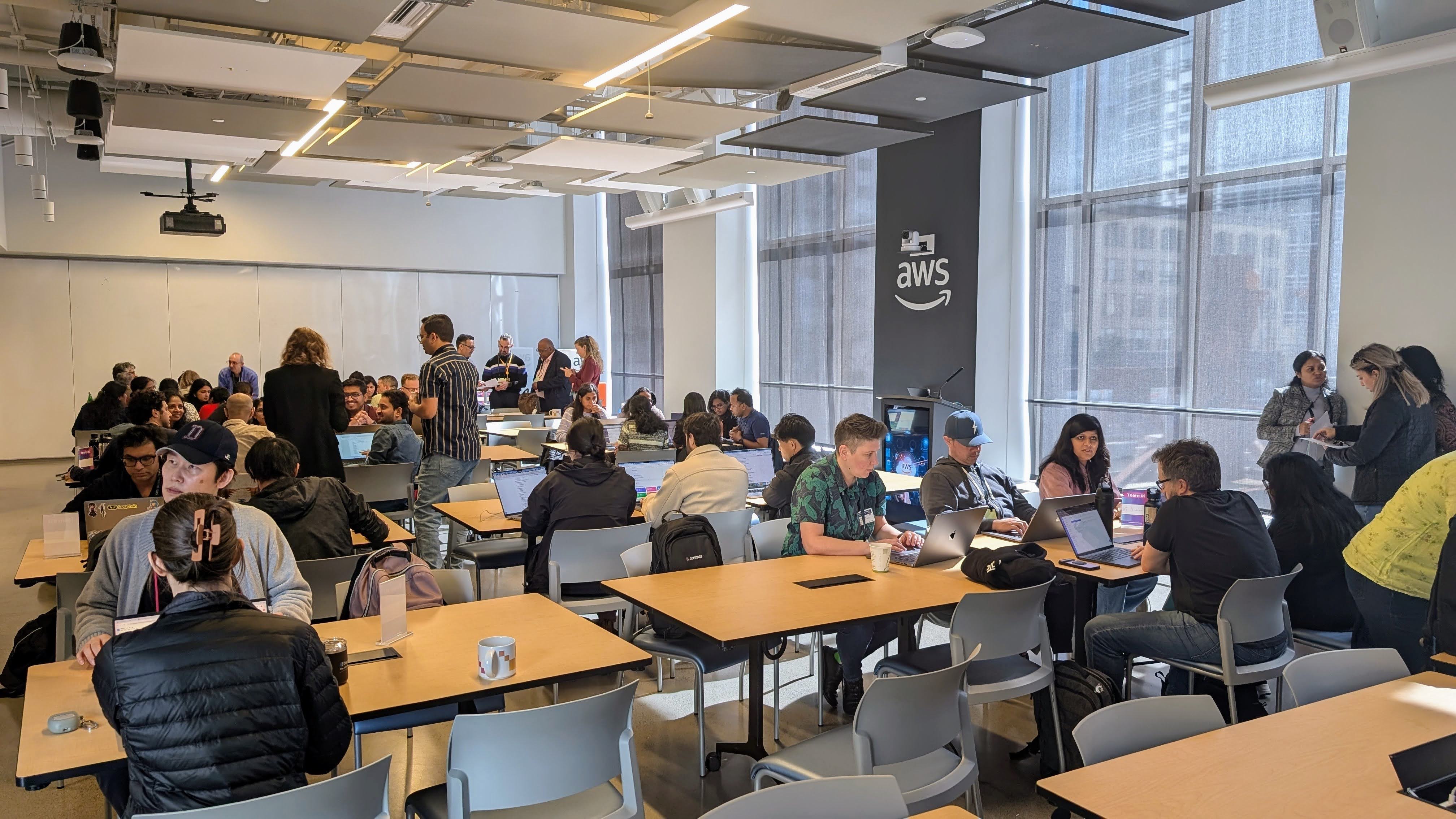 A photo from an AWS or EF event in San Francisco.